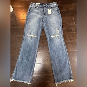 NWT Judy Blue REG Straight Up Wide Leg Straight Jeans size 13